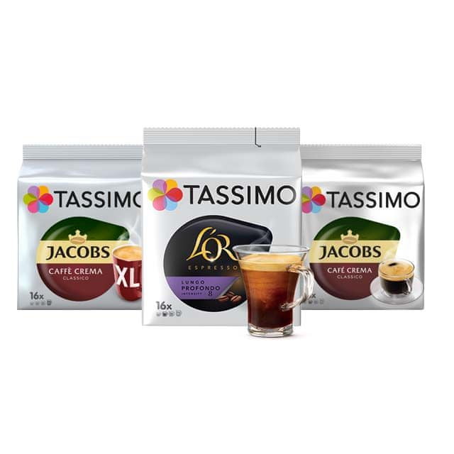 Levně Tassimo Tassimo Pack Mall kapsle 1x Café Crema XL, 1x Café Crema, 1x L'or