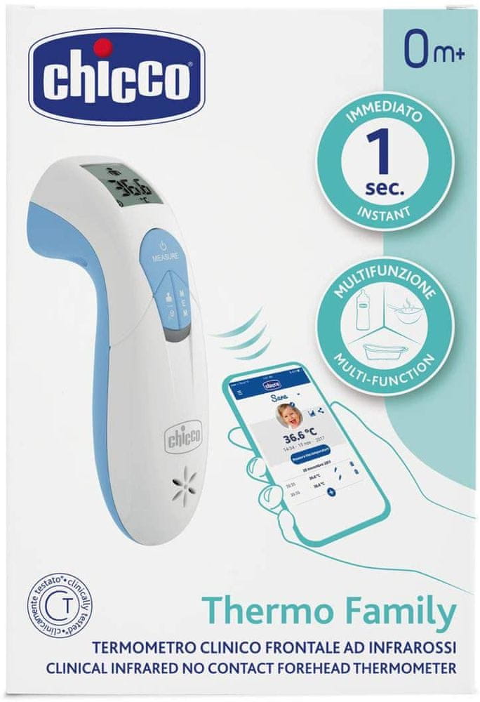 Chicco Thermo Family termometr dziecięcy bezdotykowy aplikacja