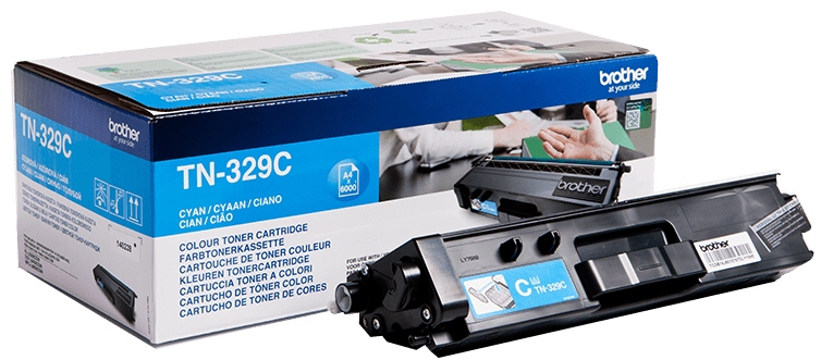 Toner Brother TN-329C, 6000 stran azurový