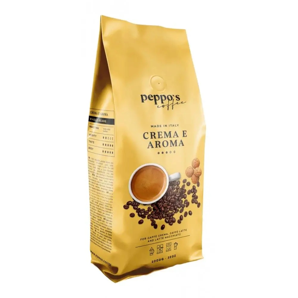 Levně Káva zrnková směs Peppos Peppo's Crema e Aroma 1kg 1000 g