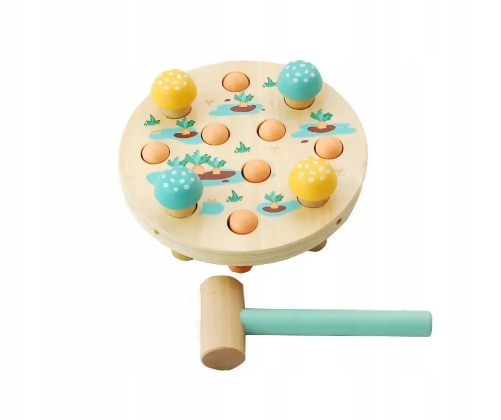 AdamToys Klopfbank MÖHRENFELD Hammerspiel Holzspielzeug Hammerbank Holz 7 Stifte Klopfspiel — 5
