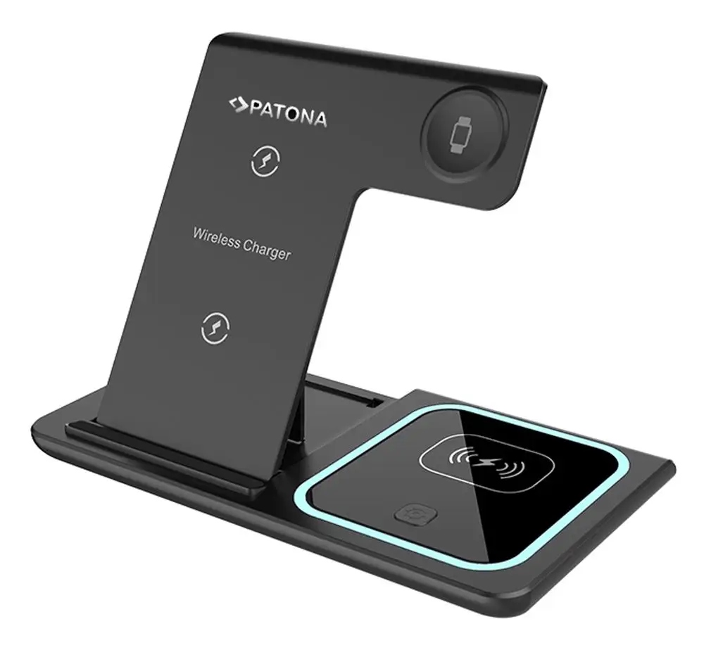 Patona bezdrátová nabíječka 3v1, pro Iphone, Apple Watch a sluchátka Airpod