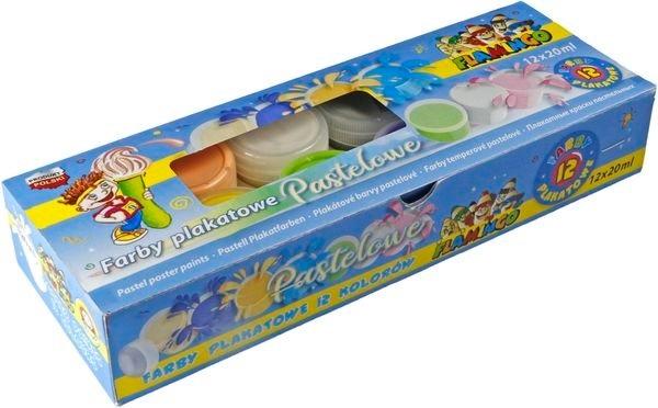 Farby plakatowe Flamingo 12 szt. x 20 ml Kod producenta 459171