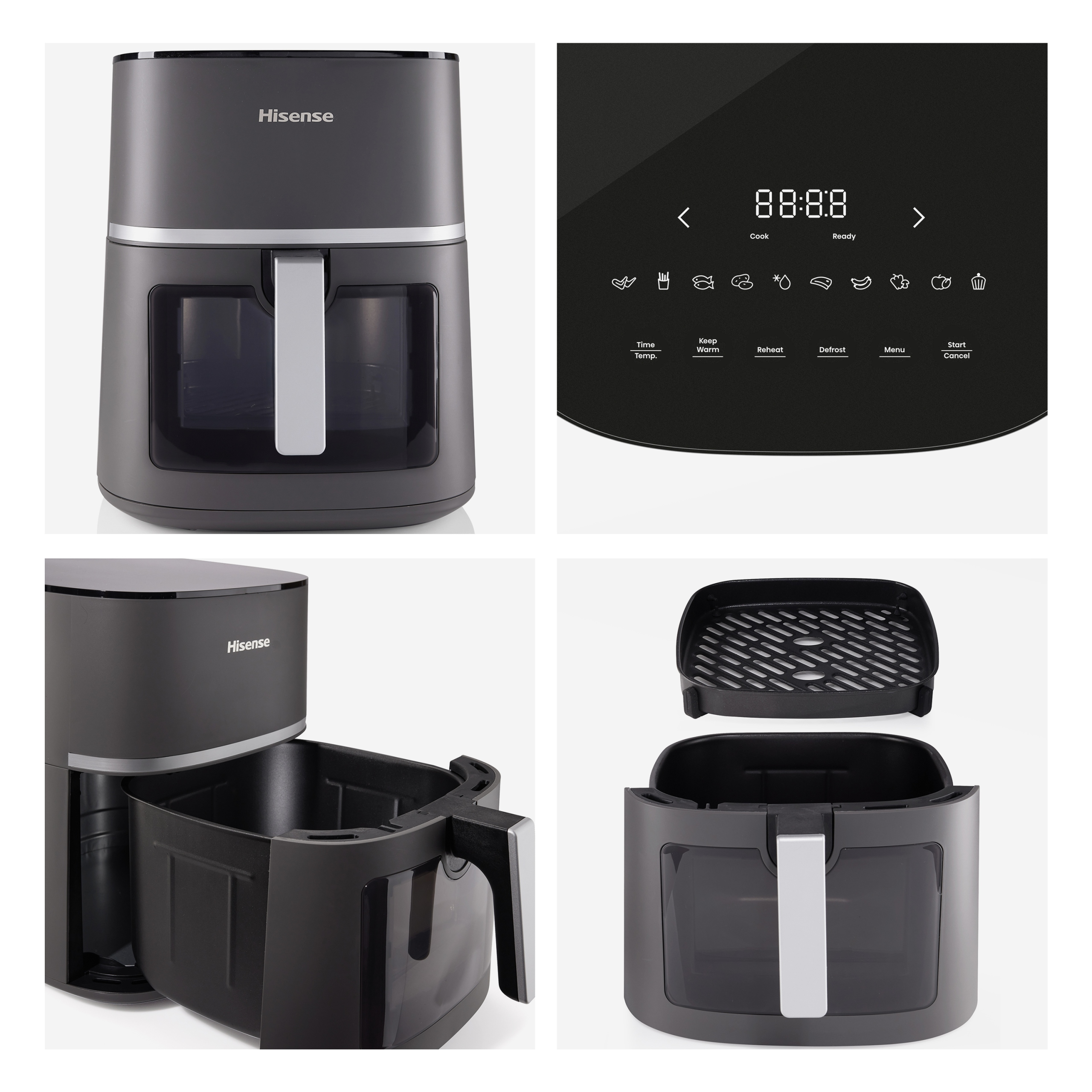 Air Fryer Frytkownica beztłuszczowa piekarnik Hisense HAF1900D 10 programów