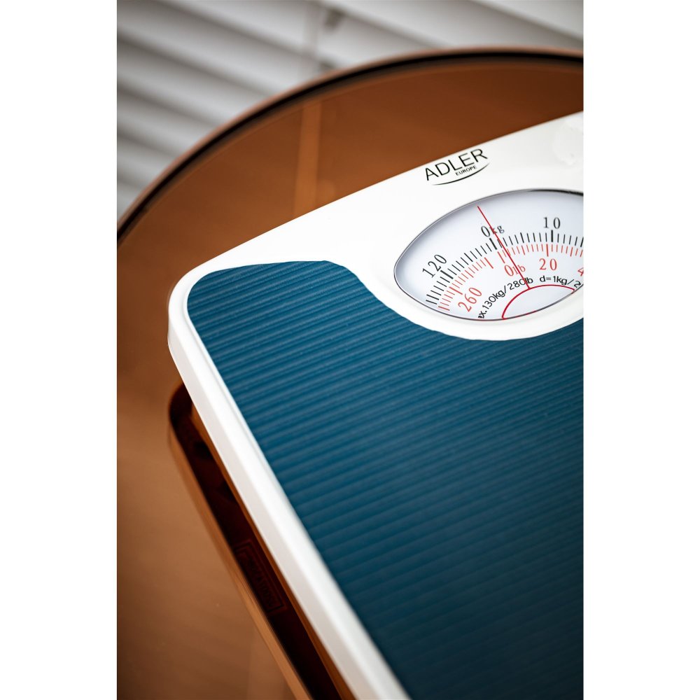 Waga Łazienkowa Mechaniczna AD 8151 Blue – Dokładność 1 kg, 130 kg