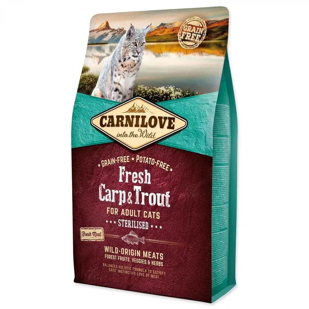 Levně Carnilove Carnilove Cat Fresh Carp & Trout Sterilised Pro dospělé kočky 2kg