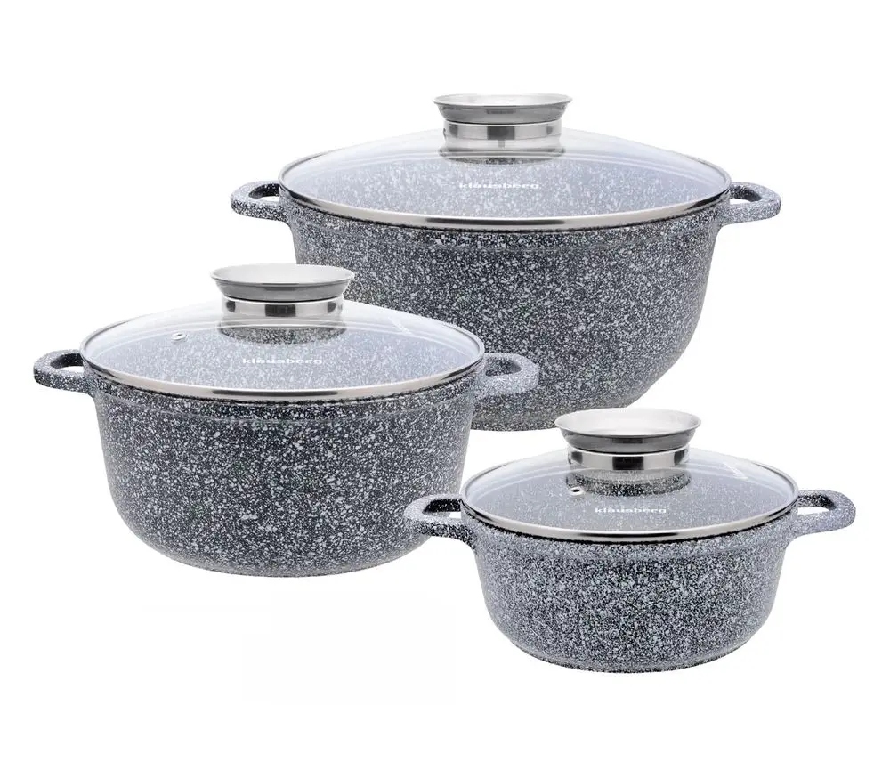 Sada riadu Plyn Indukcia Marble Pots Súprava Hrncov 6- ks , Klausberg