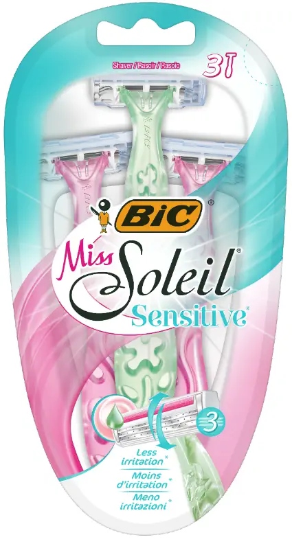 Jednorázový holicí strojek Bic Miss Soleil Sensitive 3 ks