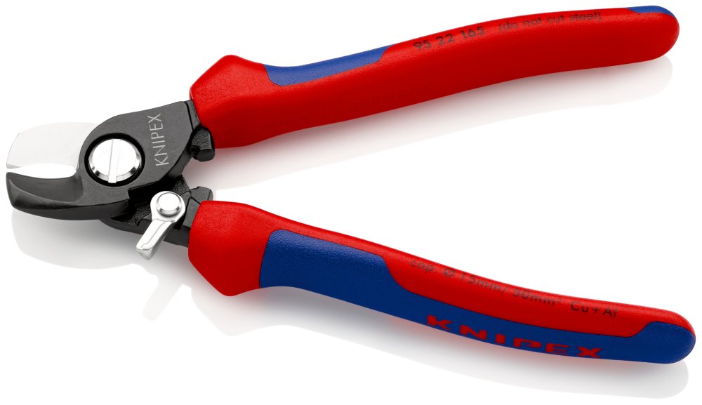 Nůžky na stříhání kabelů s rozevírací pružinou Knipex 95 22 165, 165 mm