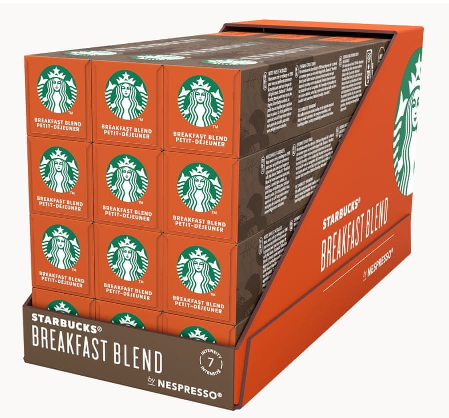 Starbucks Breakfast Blend by Nespresso Medium Roast Kávové kapsle, 12x10
