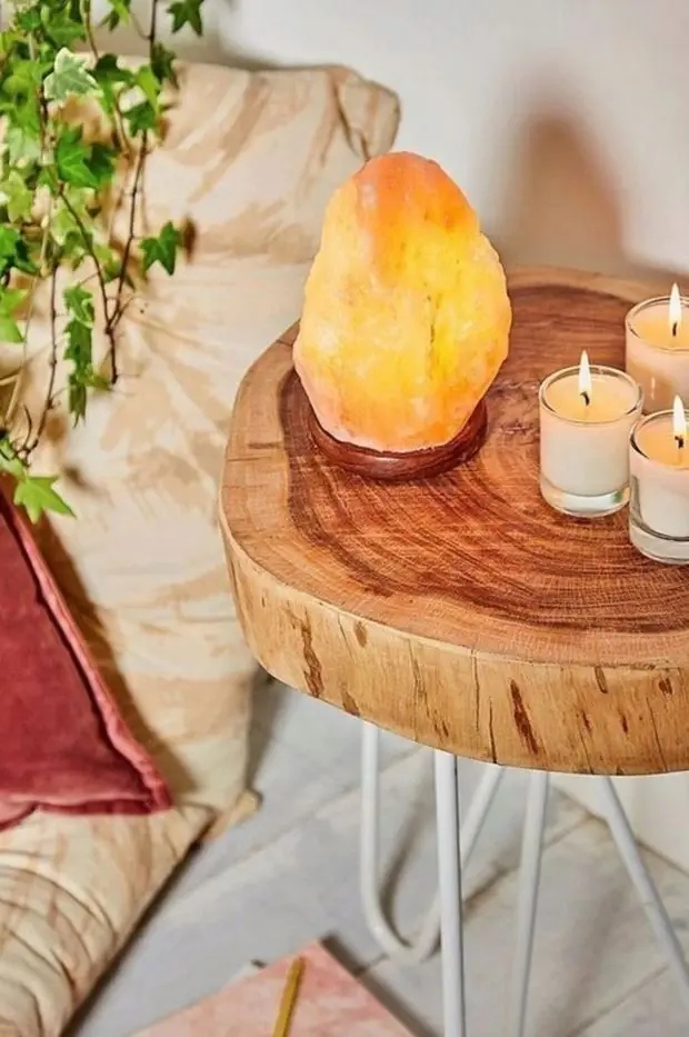 LAMPKA NOCNA SOLNA DUŻA LAMPA HIMALAJSKA SÓL NATURALNA JONIZATOR POWIETRZA Zasilanie sieciowe