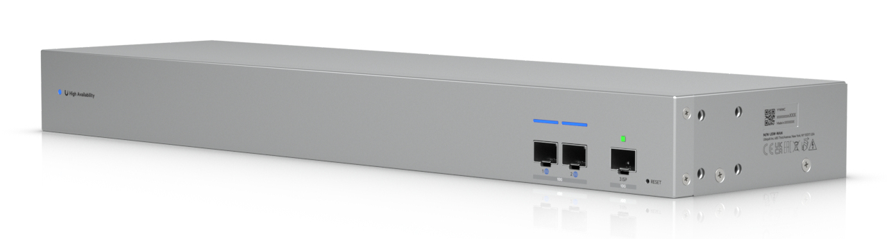 Ubiquiti WAN Switch USW-WAN-EU 10G SFP+ linking two Shadow Mode High Availability UniFi Gateways to a single ISP — 8
