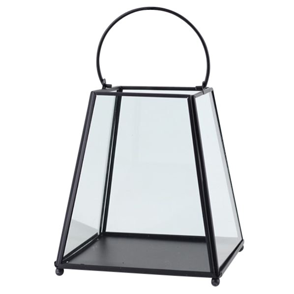 Lampion lucerna kov sklo do zahrady na terasu Altom Design 19.5 cm