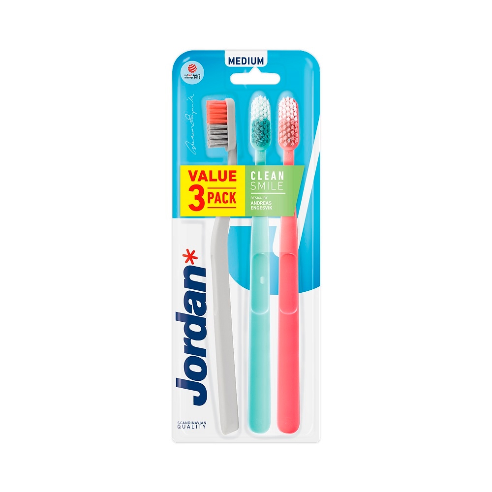 

Jordan Clean Smile Medium szczoteczka do zębów 3sz