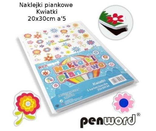 naklejki piankowe 5szt. 20x30 KWIATY — 4