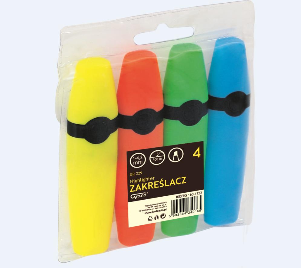 Zakreślacz GR-225 4 kolory