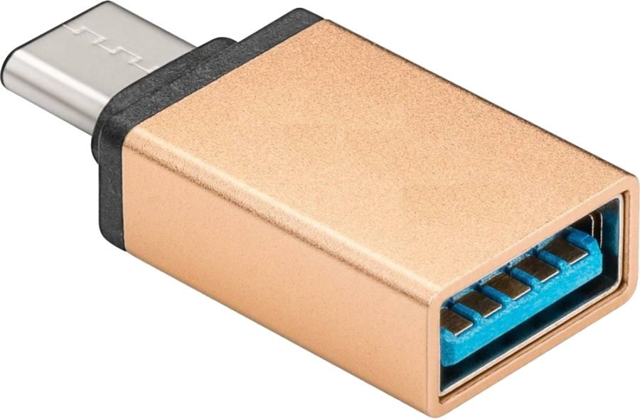 Premiumcord Adapter Usb 3.1 C/męski Usb 3.0 A/żeński, złoty, Otg