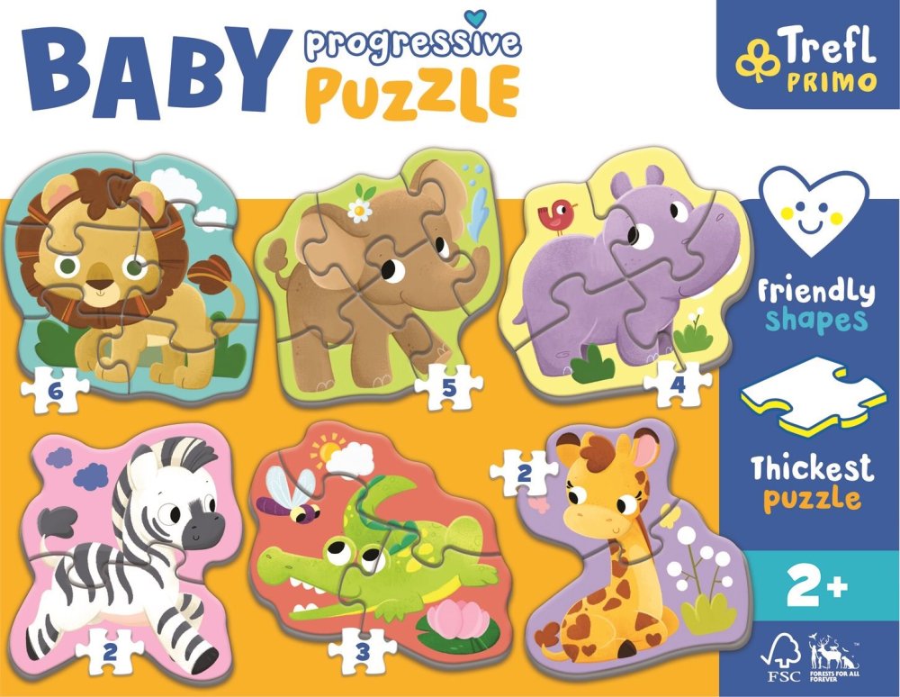 Puzzle Tref Baby Progressive Safari Trefl FSC 44002 Kod producenta 44002