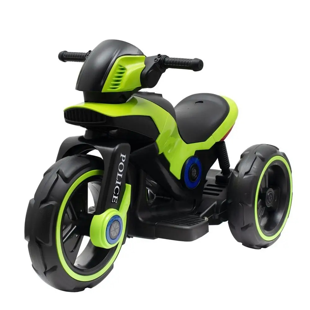 Baby Mix Motocykl na akumulator dla dzieci Police led MP3 green 3+