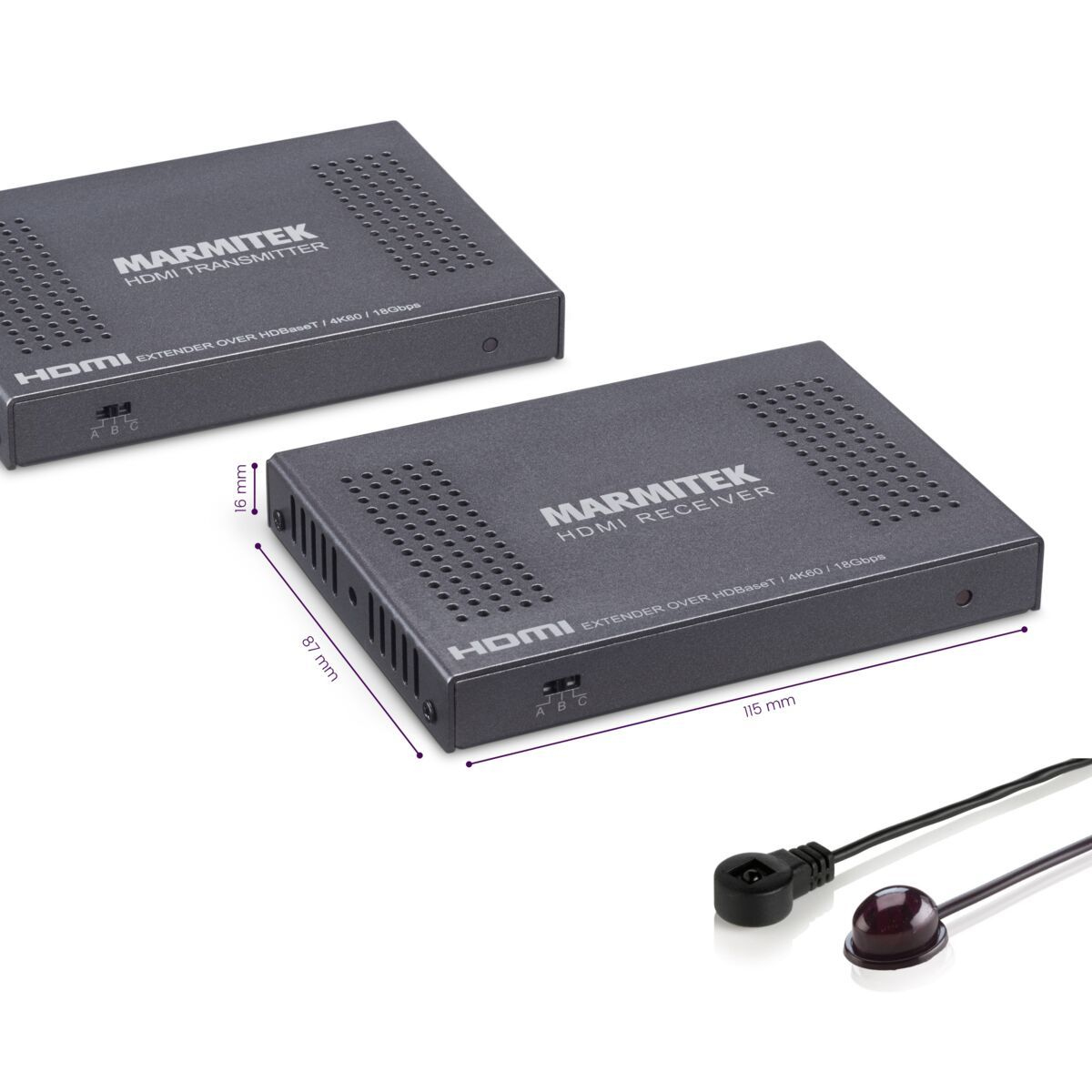 Marmitek MegaView 241 Uhd 2.0 Hdmi extender 4K 70 m Vysílač přijímač Lan