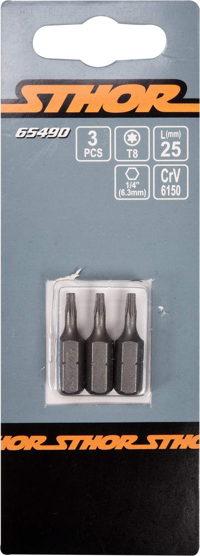Bit 1/4" x 25mm torx T8 opk.3szt Marka Sthor