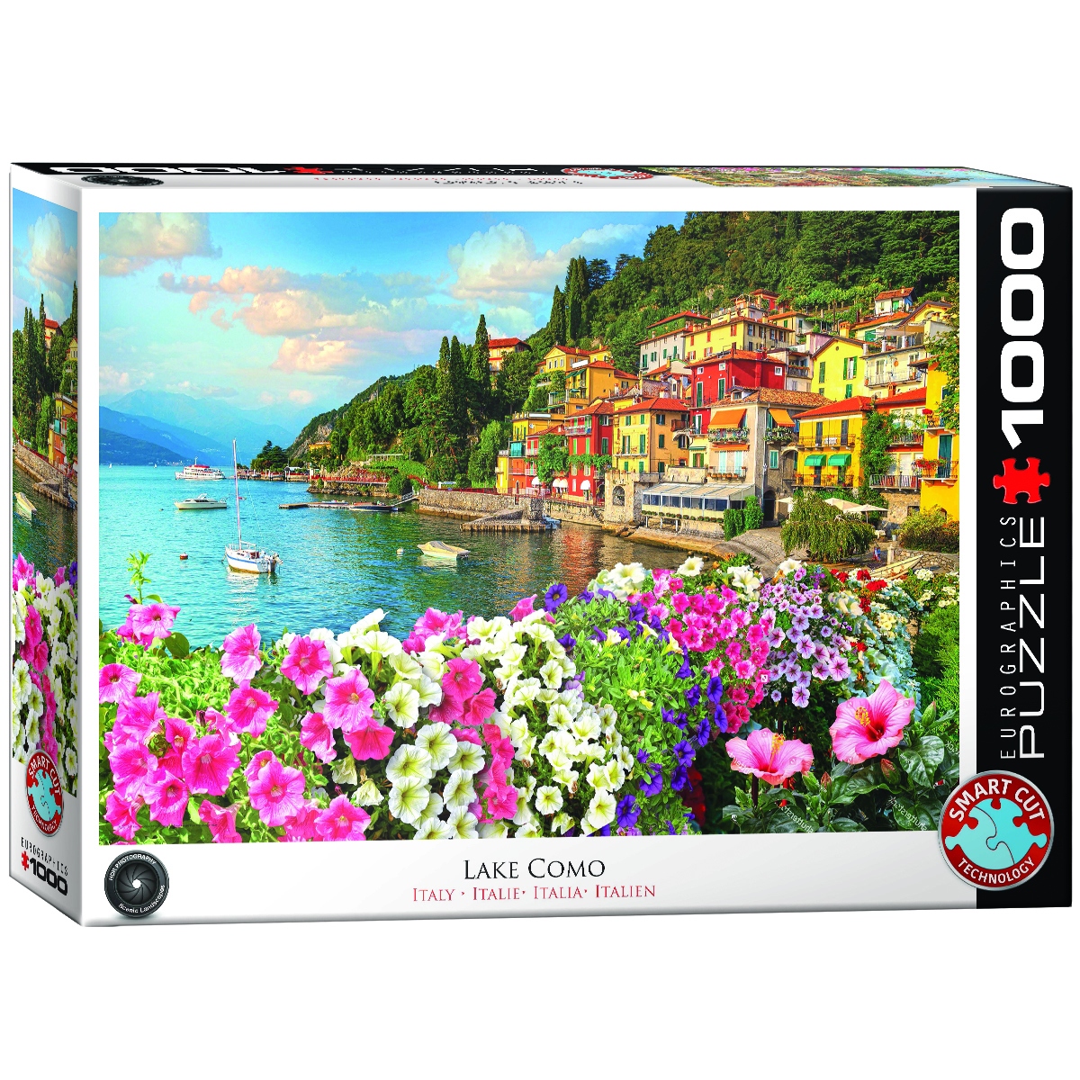 Puzzle 1000 elementów. Włochy, Jezioro Como Eurographics