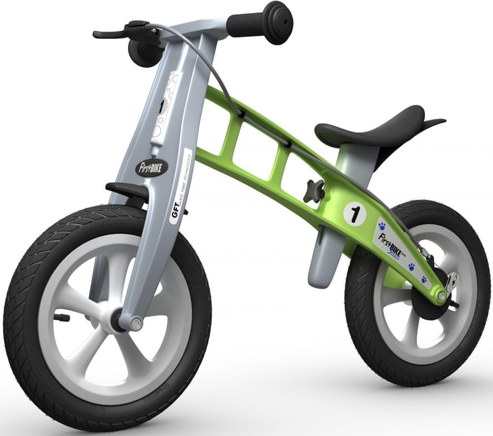 FirstBIKE dětské odrážedlo Street Green s brzdou, od 22 měsíců