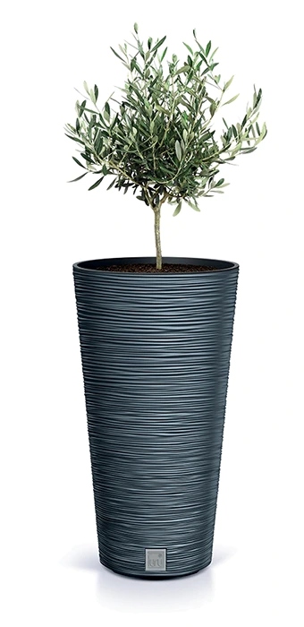Doniczka okrągła Furu Slim DFRH250, 25x48cm, Kolor Beton — 6