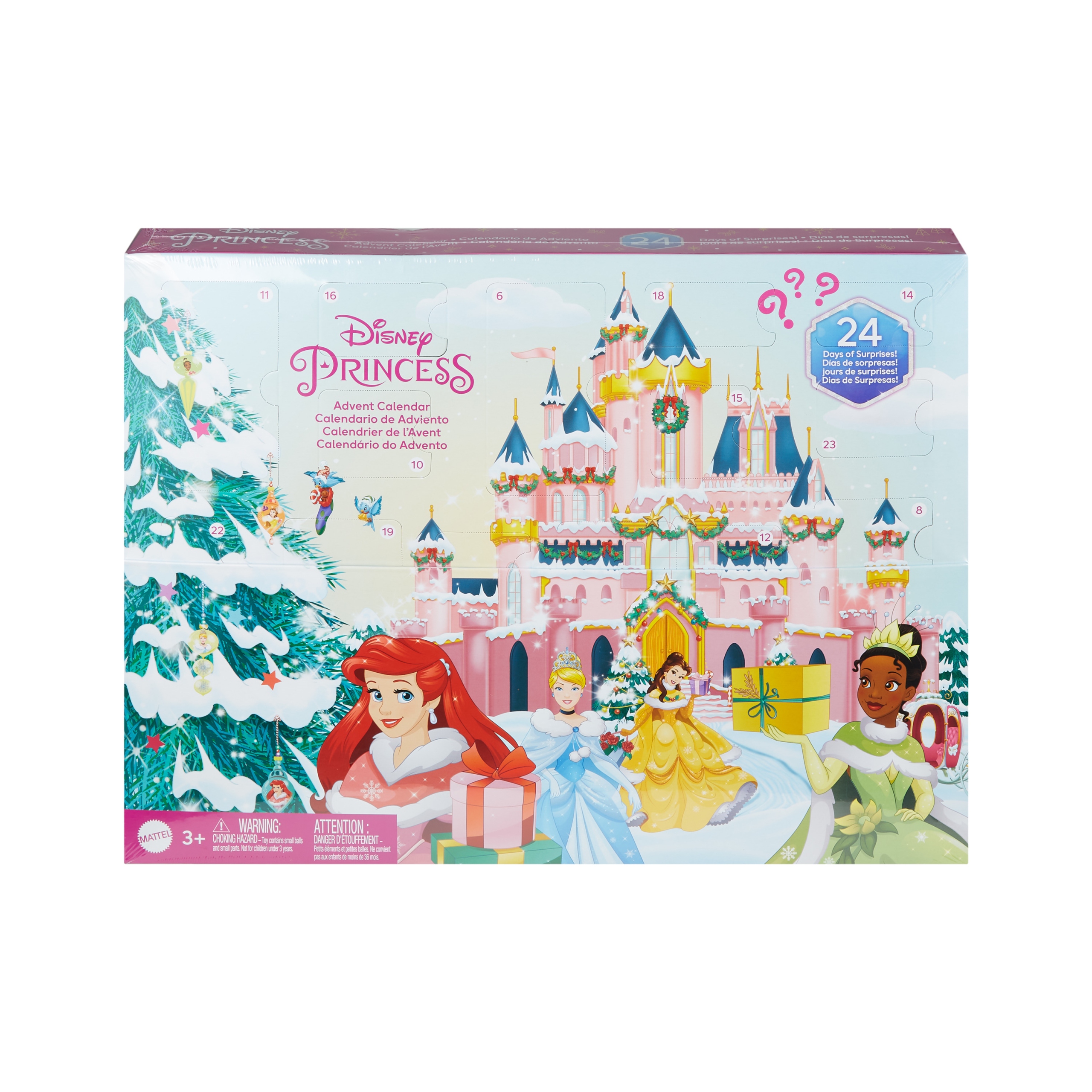 Адвент-календарь Disney Princess HLX06, 4 мини-куклы, 5 фигурок и аксессуары — фото 6