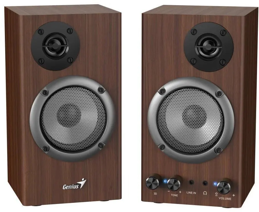 Genius reproduktory Sp-hf 500B, 2.0, 16W, hnědé, regálové