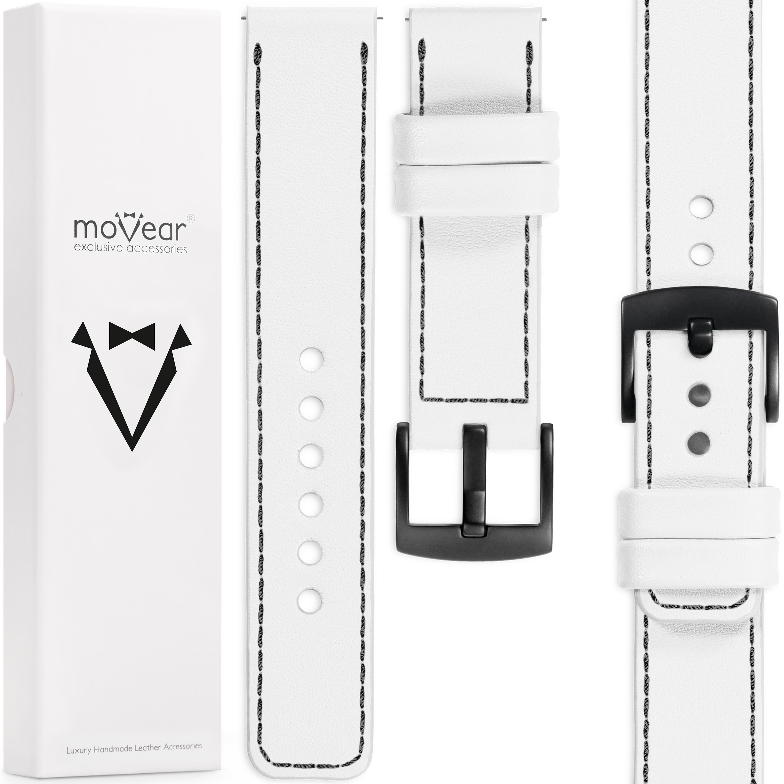 Prémiový řemínek 18 mm pro hodinky, exkluzivní Polský Movear kožený