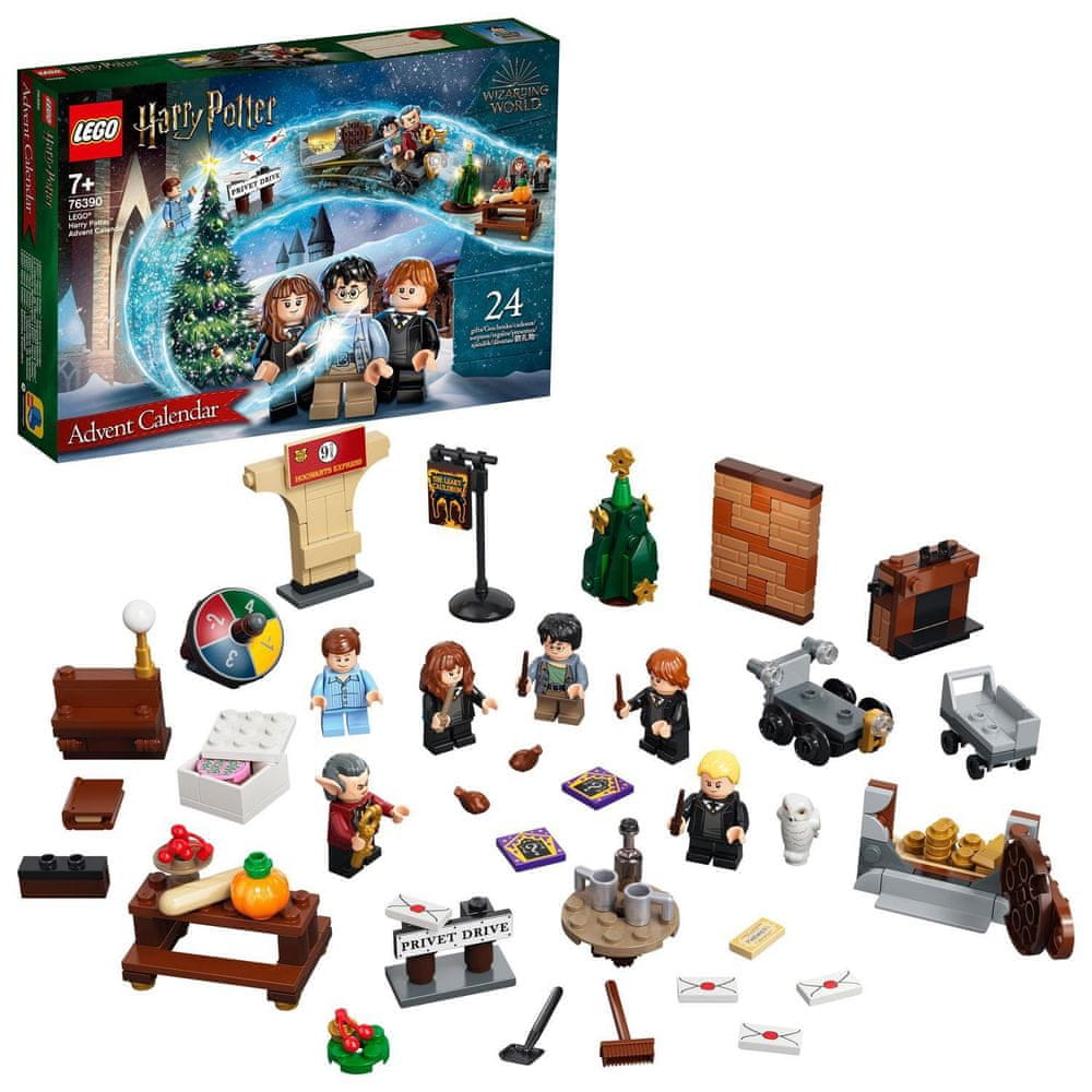 Адвент-календарь LEGO Harry Potter 76390, 274 детали, 6 минифигурок и игра с волчком, от 7 лет — фото 2