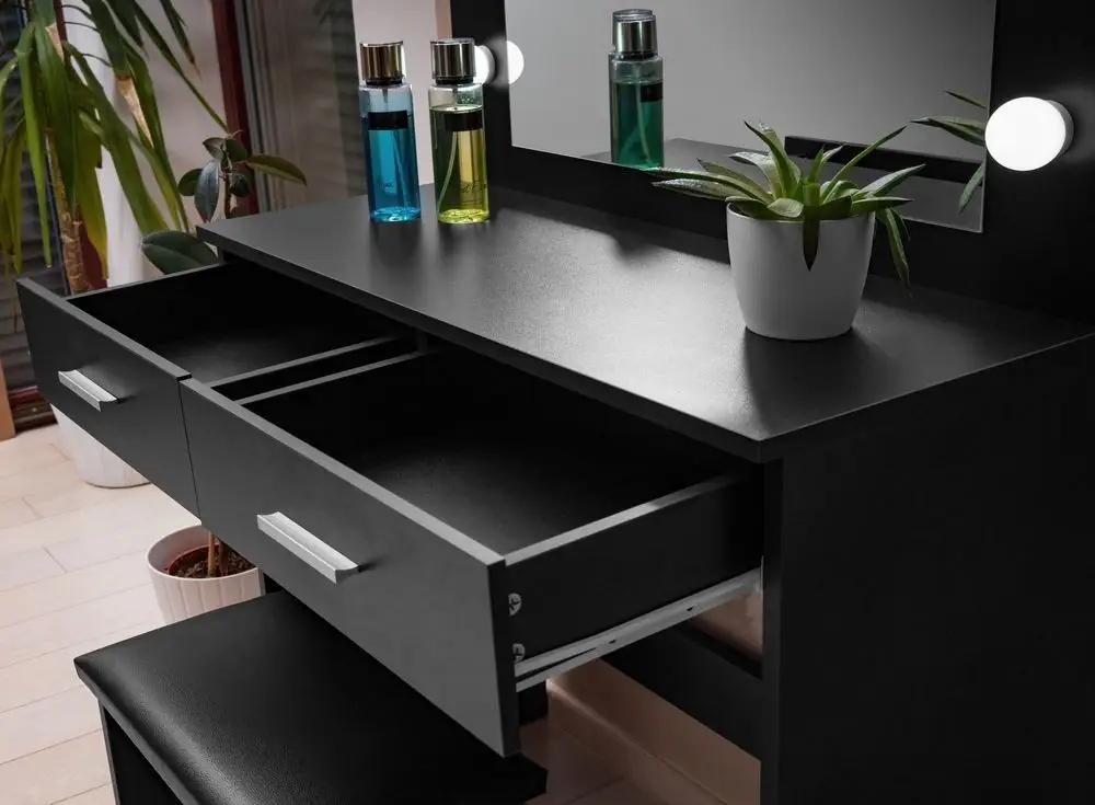 TOALETKA kosmetyczna LUSTRO OŚWIETLENIE 12 LED TABORET Marka Aga