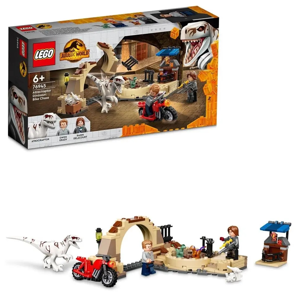 Lego 76945 Jurský Svět Atrociraptor honička na motocyklu