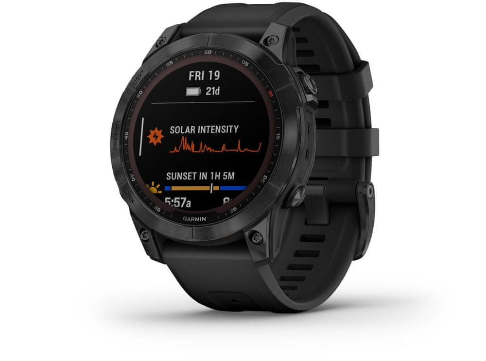 Smartwatch Garmin Fenix 7 sapphire Solar Tytanowo-szary