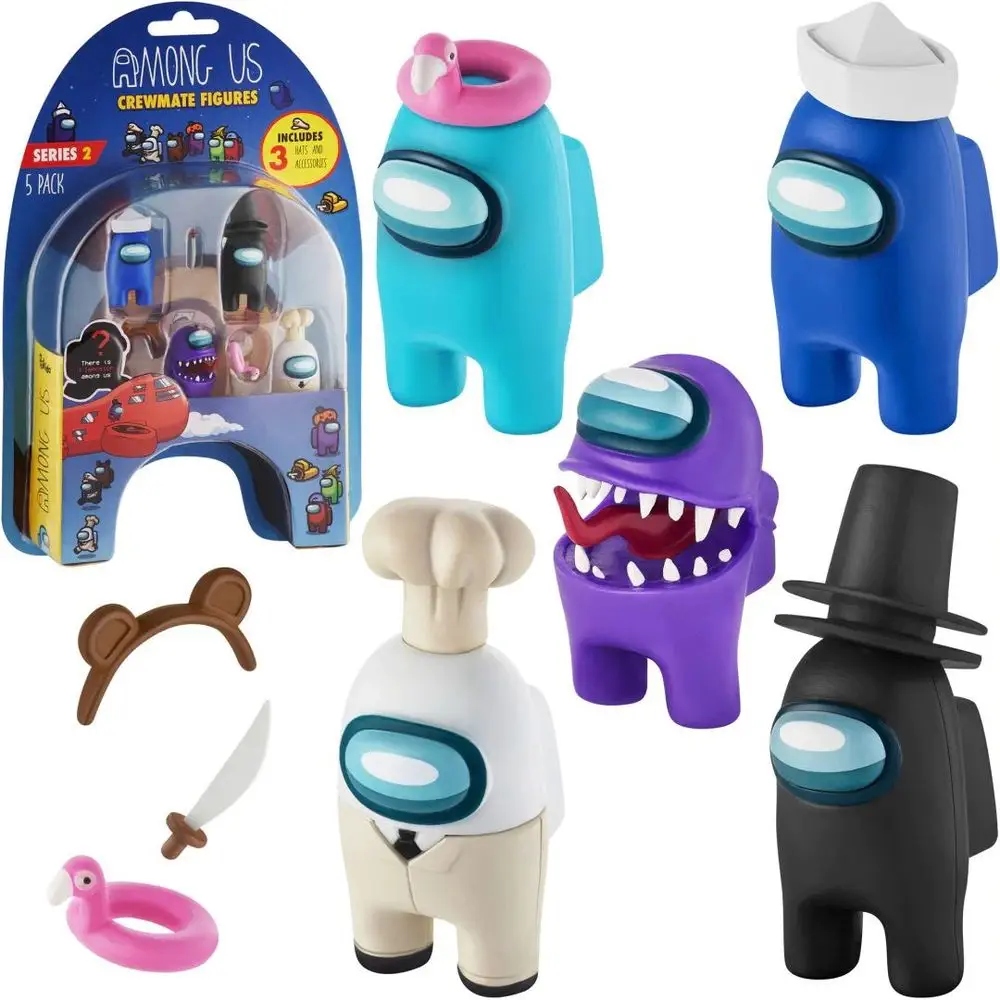 AMONG USS2 Crewmate 5 Figurek + 3 Akcesoria A