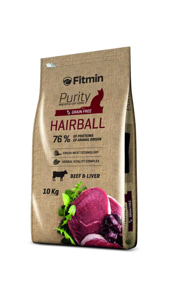 Levně Fitmin Purity Hairball krmivo pro kočky 10 kg
