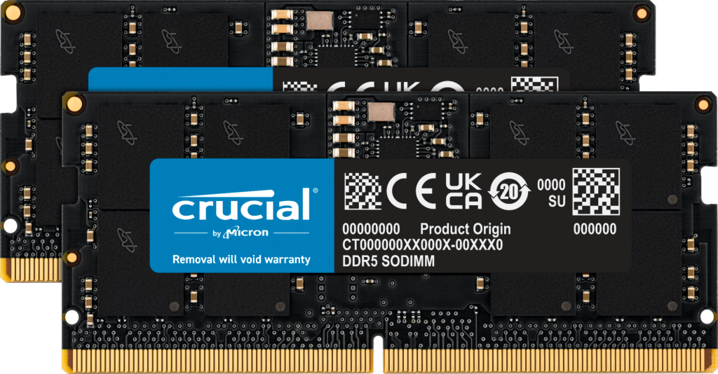 CRUCIAL 32GB (2x16GB) SODIMM DDR5 5600 — 4