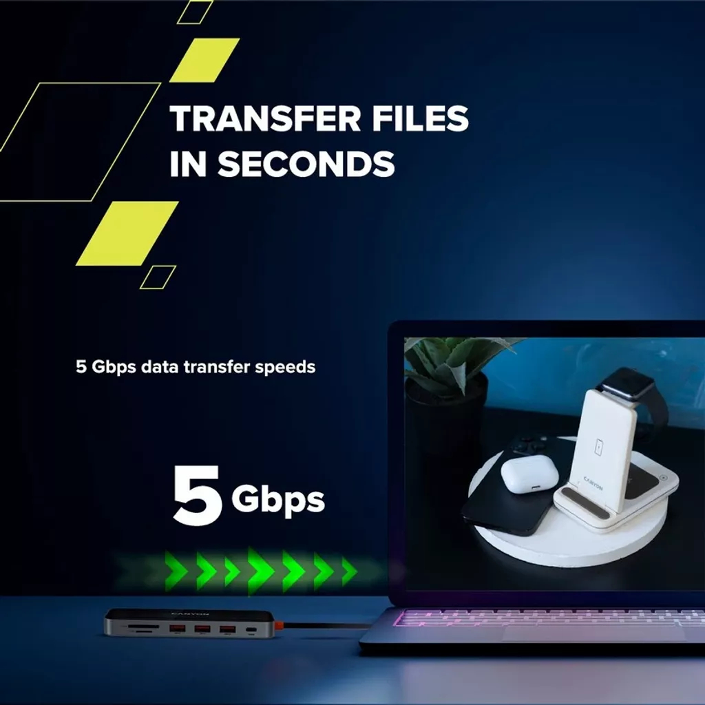 CANYON HUB DS-13 7 w 1 4k USB-C Transparentny — 15
