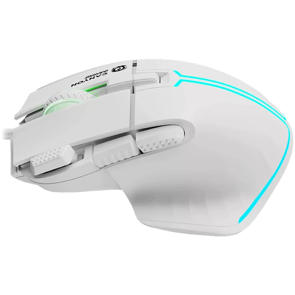 CANYON Mysz gamingowa Fortnax GM-636 RGB 9 Przyc. Przew. Biała — 10