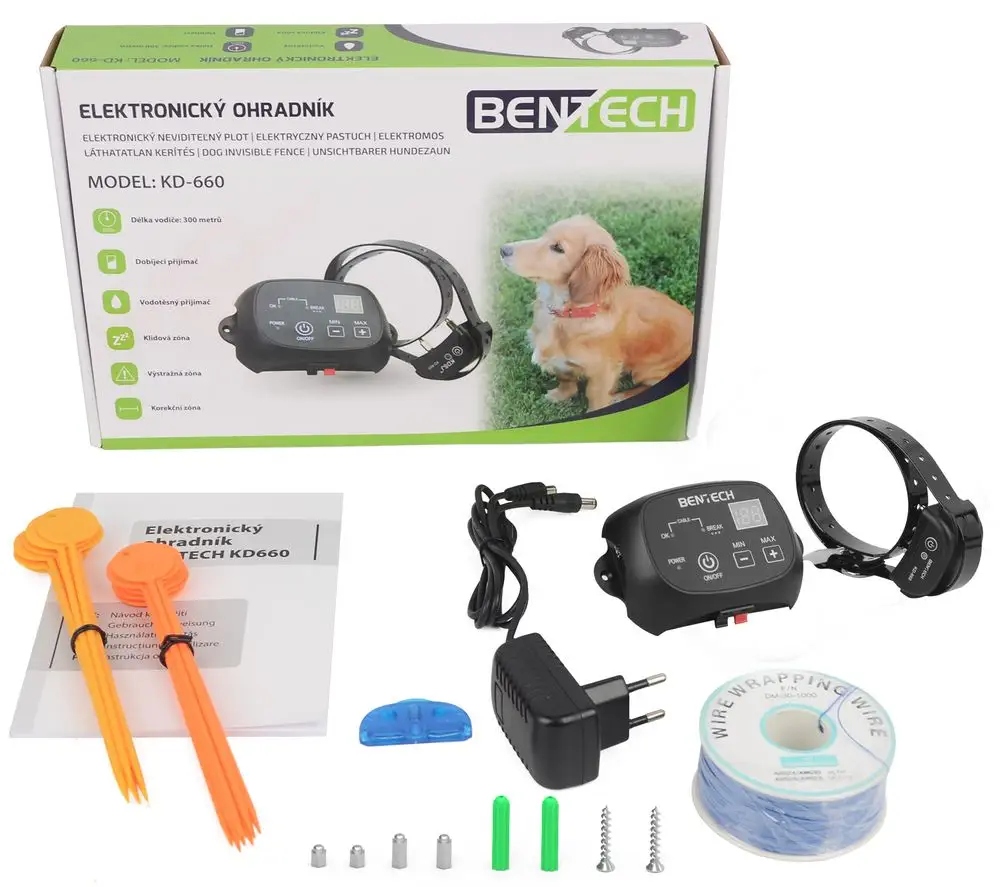 Nematoma elektroninė tvora šunims Bentech KD660