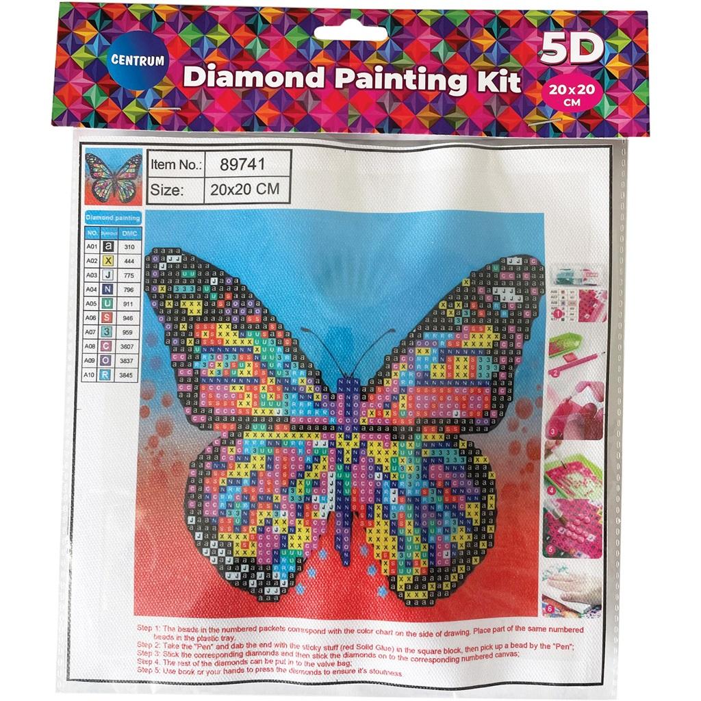 

Motyl Mozaika Diamentowa 5D 20 x 20 cm Wyklejanka