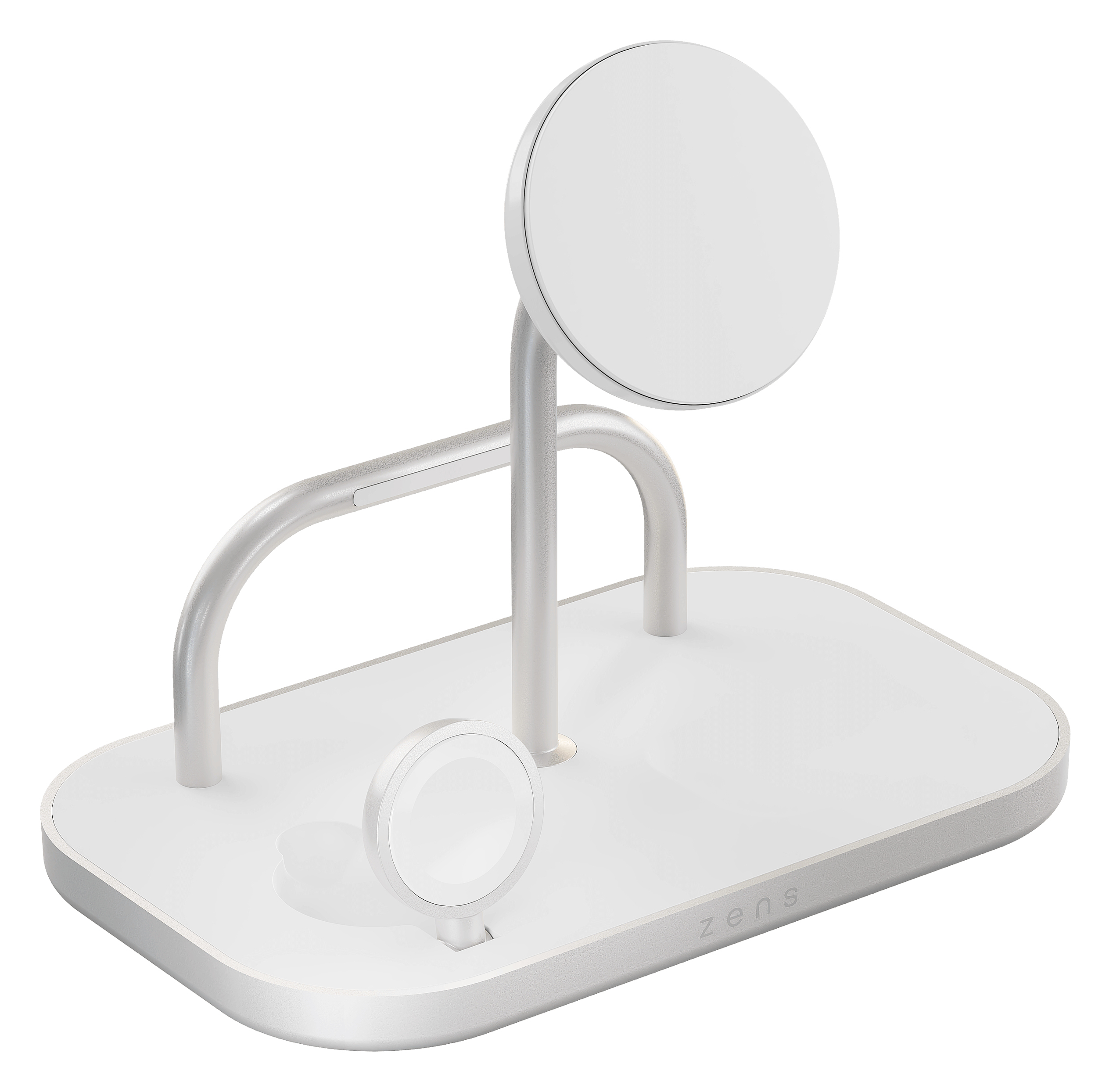 Zens 4v1 stylové sklo bezdrátová nabíječka Qi2 Usb-c 60W MagSafe bílá