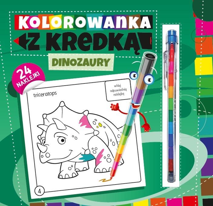 

Kolorowanka z kredką Dinozaury