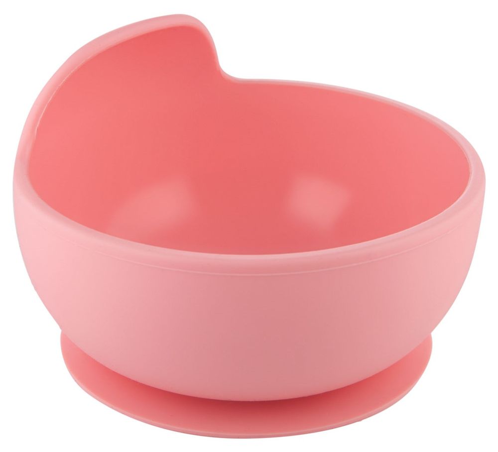 MISECZKA SILIKONOWA Z PRZYSSAWKĄ 330ML 6M+ RÓŻOWY