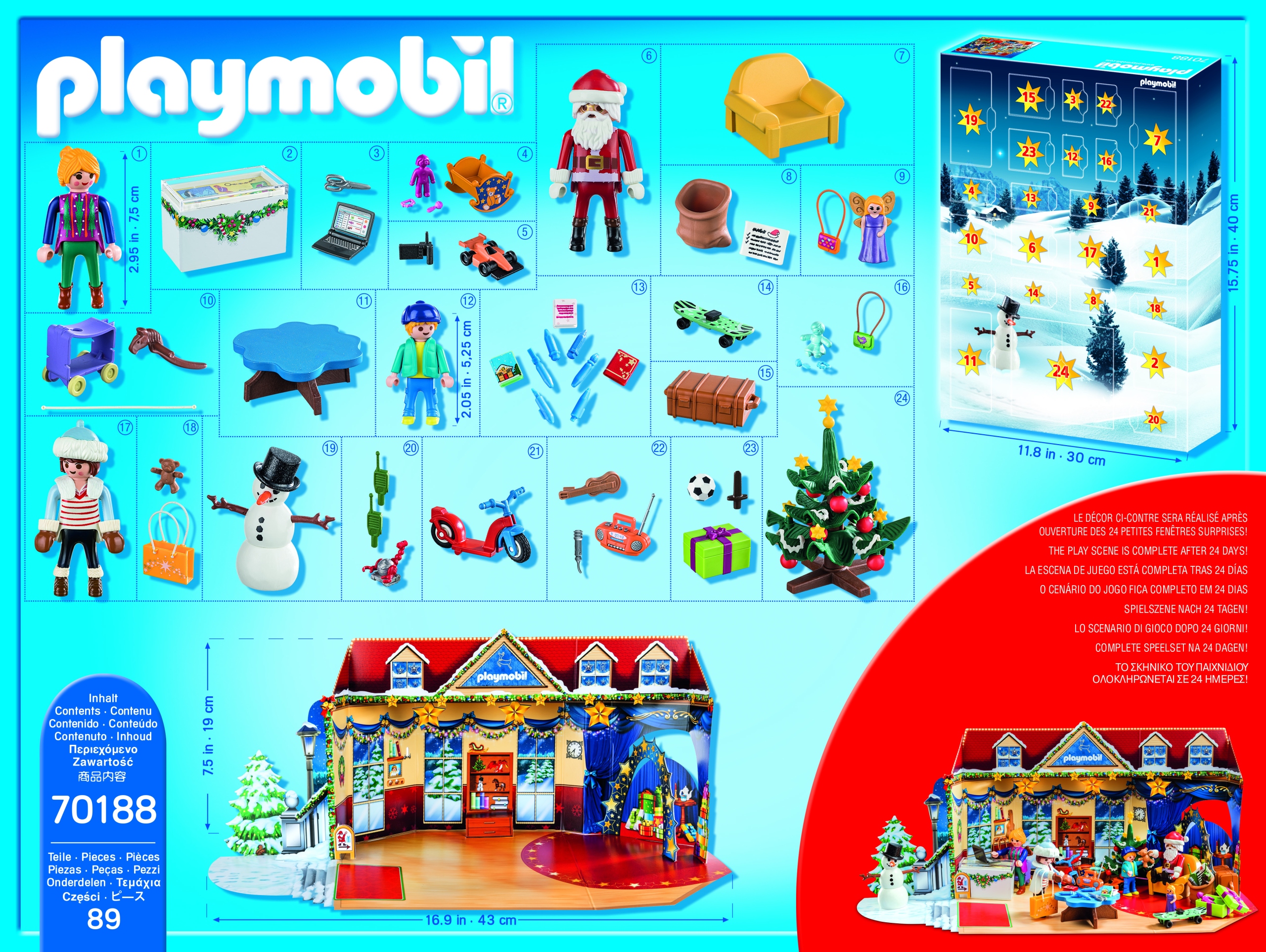 Адвент-календарь Playmobil 70188 Рождество в магазине игрушек, 89 деталей, от 4 лет — фото 7