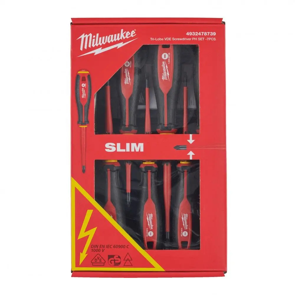 Sada izolovaných elektrických šroubováků 1000V 7ks Milwaukee 4932478739