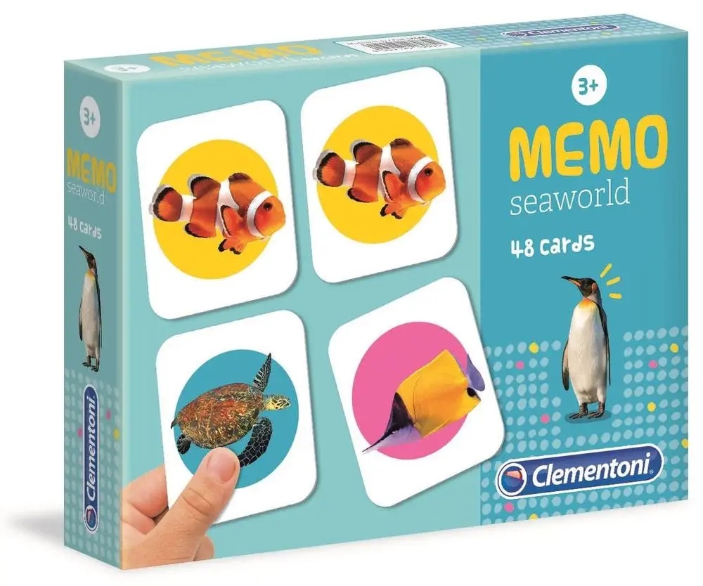 Clementoni Memo Seaworld Nauka Gier Planszowych Dzieci