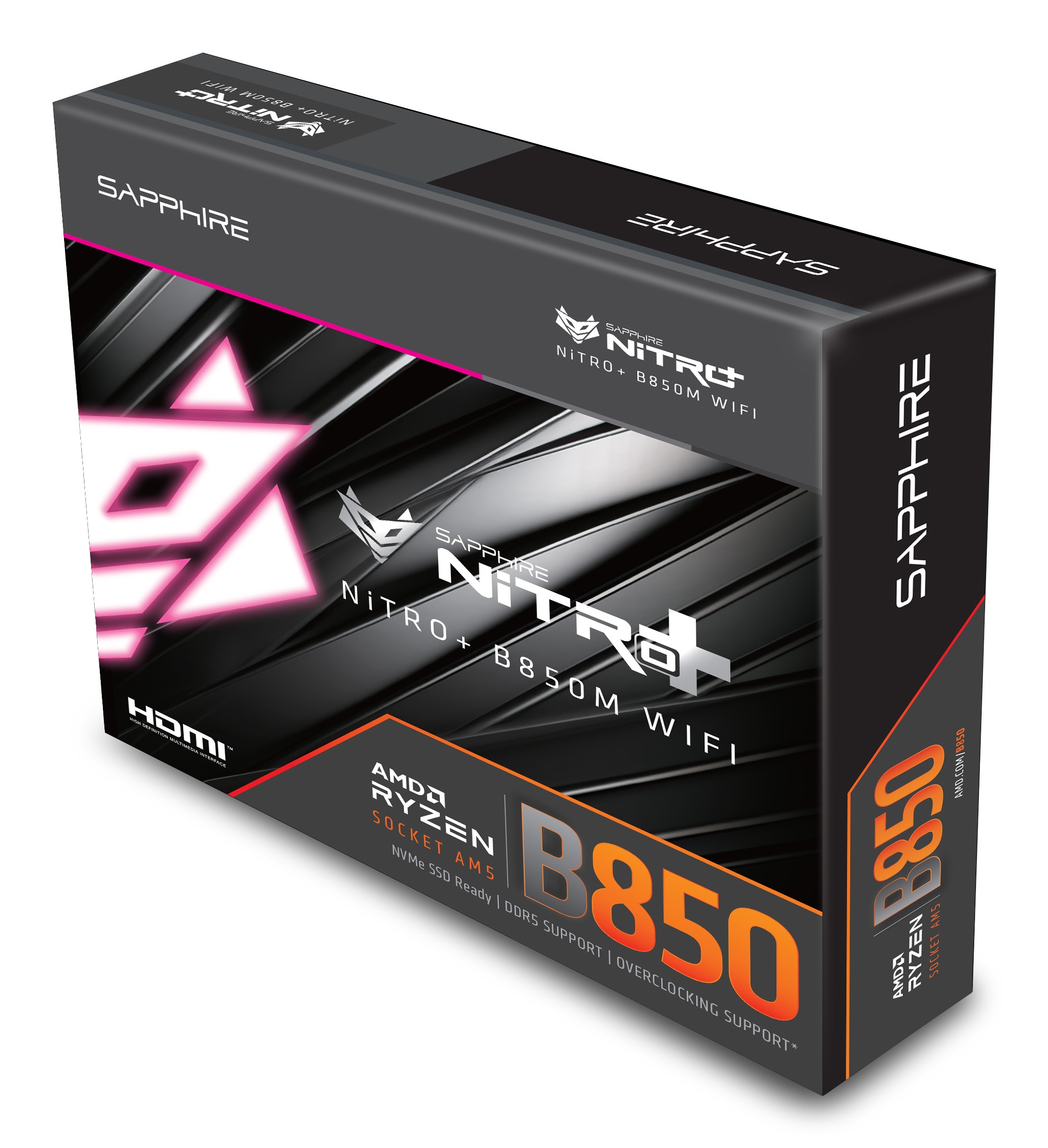 SAPPHIRE NITRO+ B850M mATX AM5 DDR5 — 12