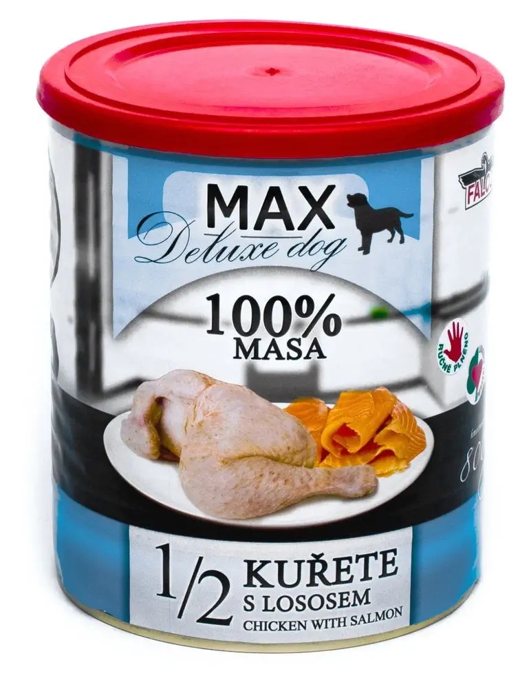Levně Falco Max deluxe 1/2 kuřete s lososem 800 g